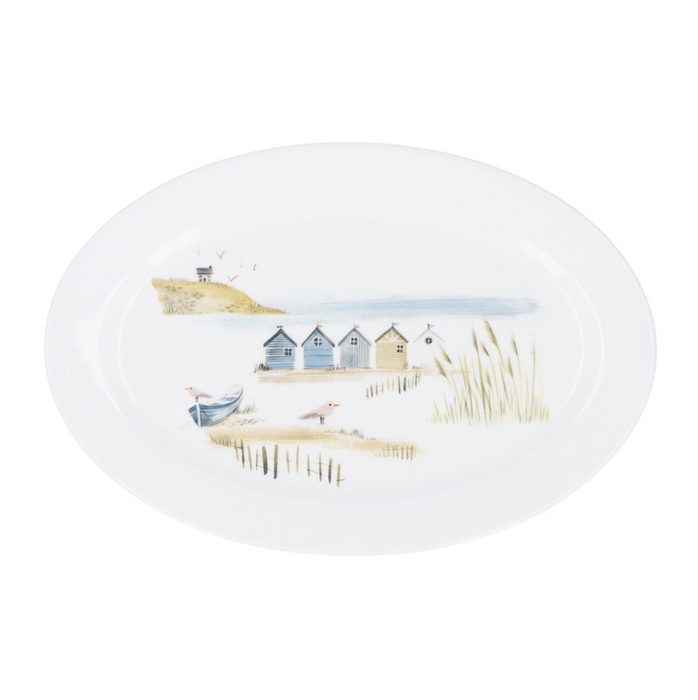Gisela Graham Coastal Scene Bone China Platter