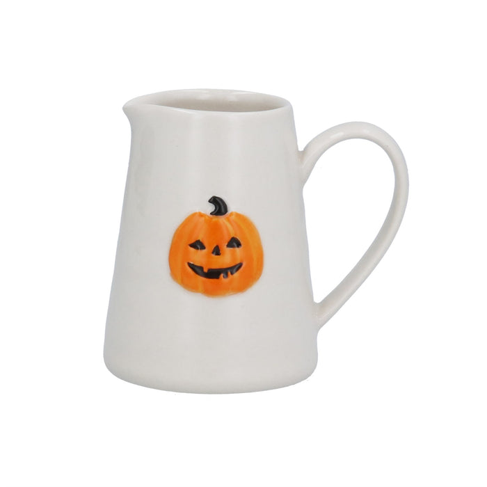 Gisela Graham Pumpkin Face Stoneware Mini Jug 8cm