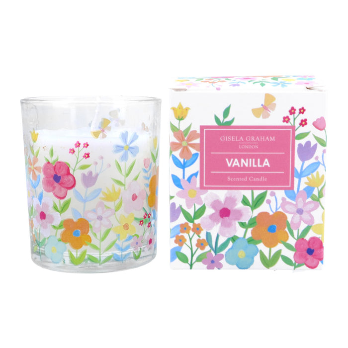 Gisela Graham Pastel Flowers Boxed Scented Candle 7cm