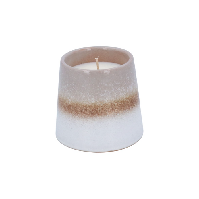 Gisela Graham Beige Reactive Glaze Stoneware Scented Candle