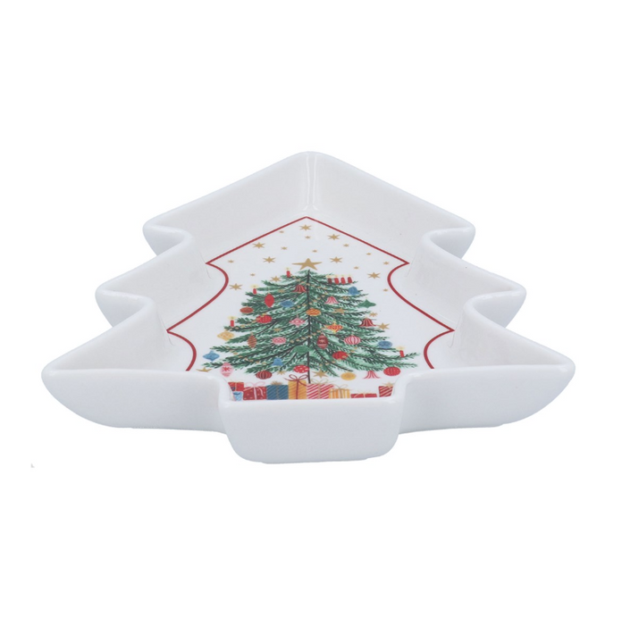Gisela Graham Nostalgia New Bone China Santa By Tree Dish