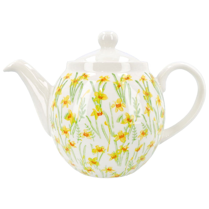 Gisela Graham Daffodil Stoneware Teapot