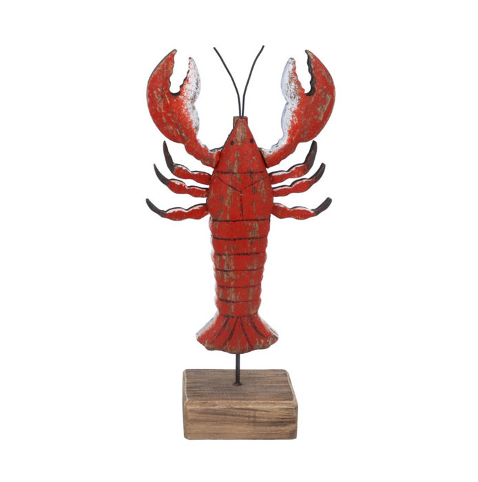 Gisela Graham Rustic Lobster On Plinth Ornament