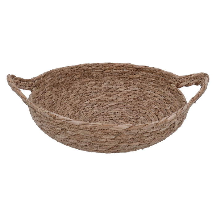 Gisela Graham Natural Woven Bowl Shaped basket With Handles