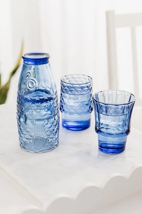 Fish Stacking Glasses – Blue Set Of 4