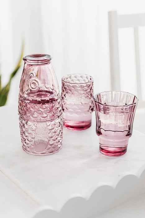 Fish Stacking Glasses – Pink Set Of 4