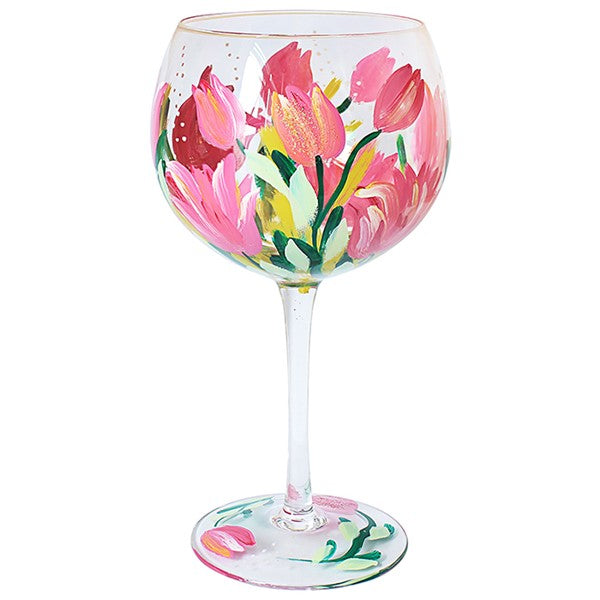 Tulip Flowers Gin Glass