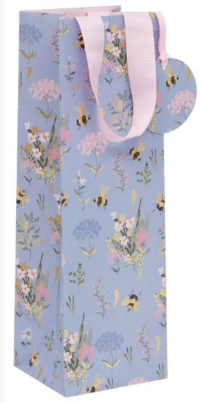 Glick Bee Meadow Blue Bottle Bag