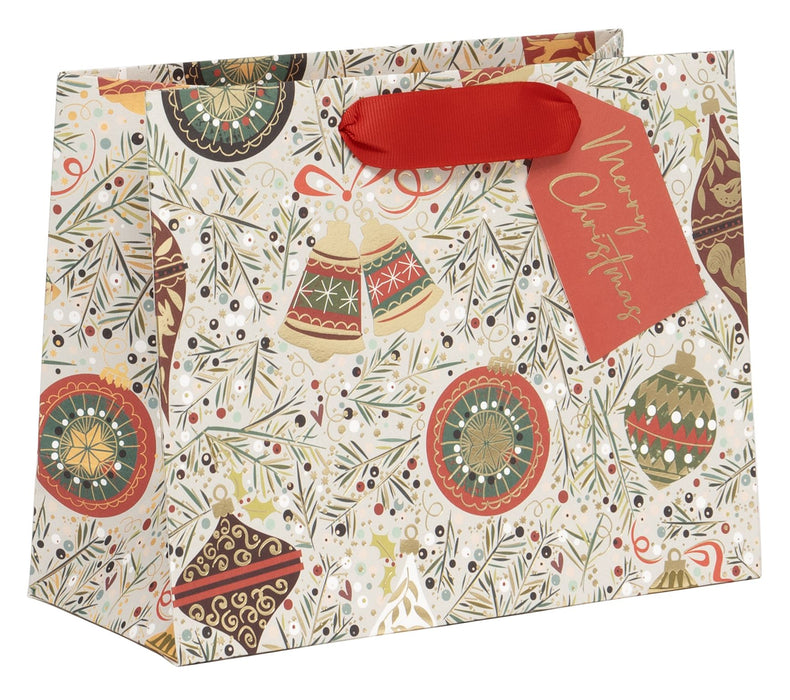 Glick Christmas Ornate Ornament Medium Gift Bag