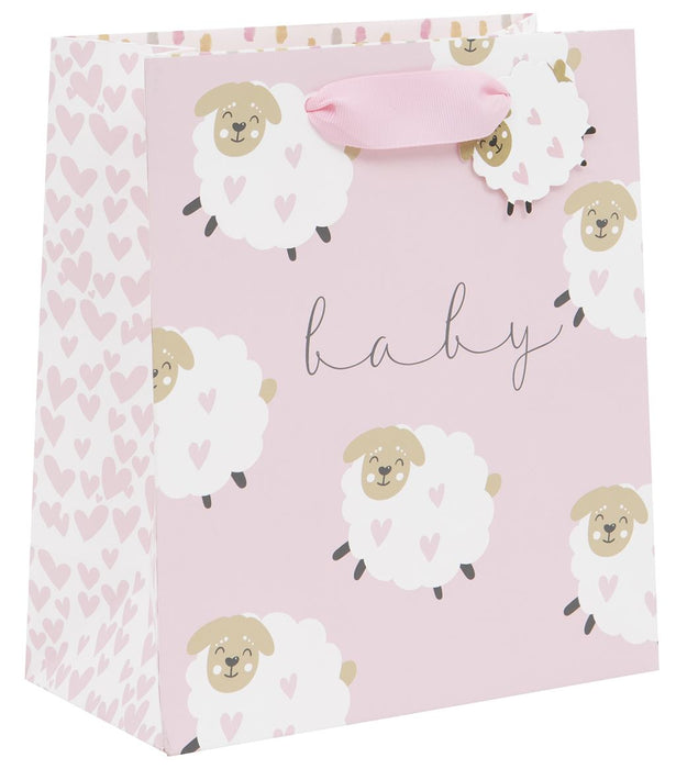 Glick Lambs Medium Pink Gift Bag