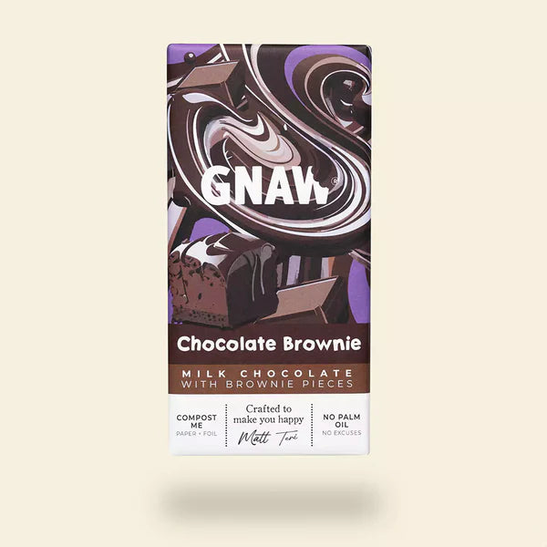 Gnaw Chocolate Brownie Flavour Milk Chocolate Bar