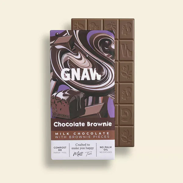 Gnaw Chocolate Brownie Flavour Milk Chocolate Bar