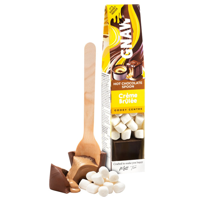 Gnaw Gnaw Crème Brulee Gooey Hot Choc Spoon With Mallows 40g
