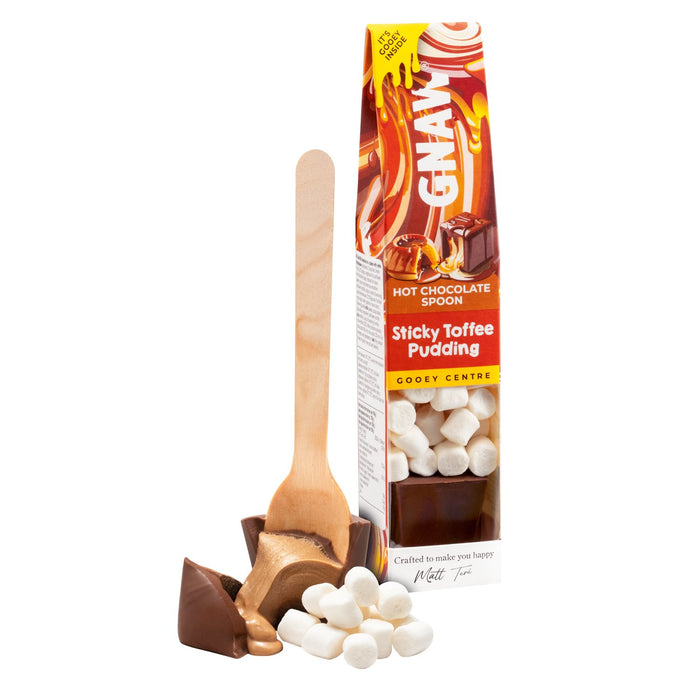 Gnaw Gnaw Stickey Toffee Gooey Hot Choc Spoon With Mallows 40g