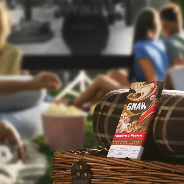 Gnaw Popcorn & Peanut Flavour Milk Chocolate Bar