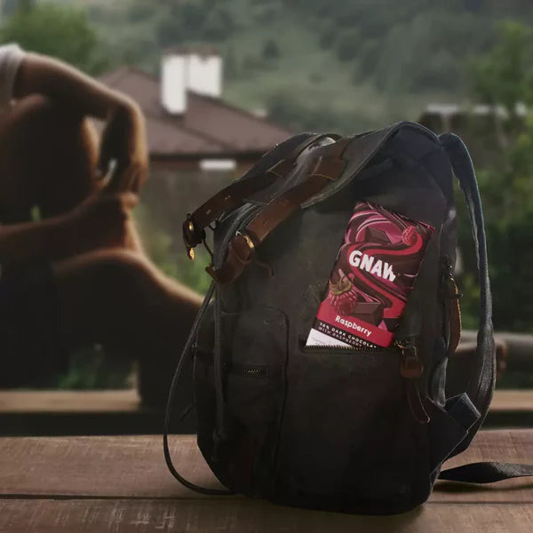 Gnaw Raspberry Flavour Dark Chocolate Bar