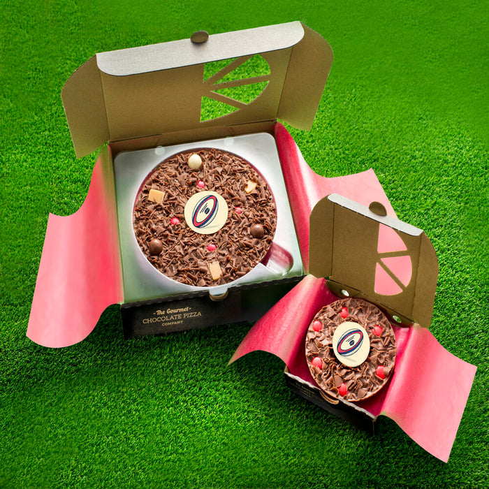 The Gourmet Chocolate Pizza Company Rugby Mini Chocolate Pizza