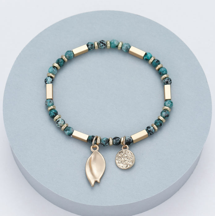 Gracee Jewellery Leaf Gold Bracelet