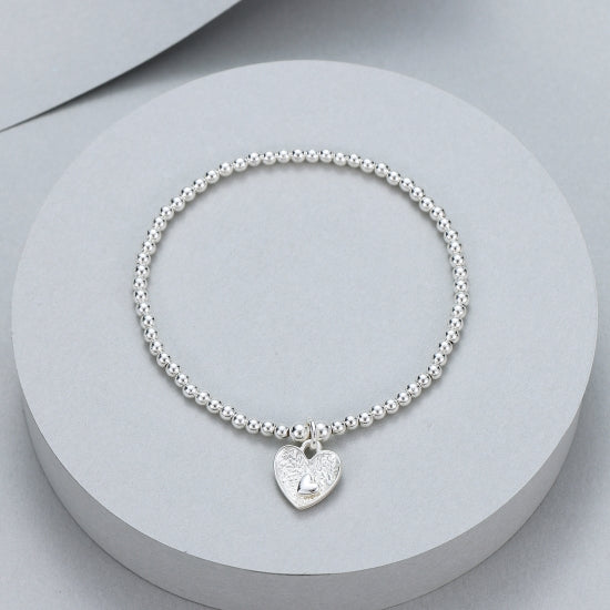 Gracee Jewellery Silver Double Hearts Bracelet