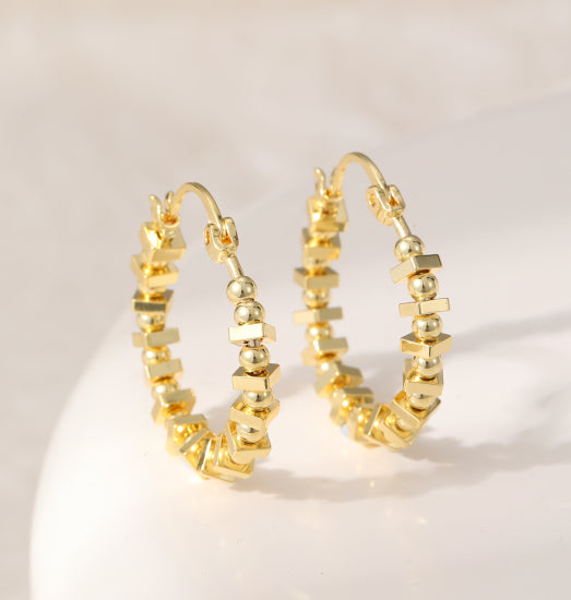Gracee Jewellery Gold Geometric Shapes Hoop Earrings