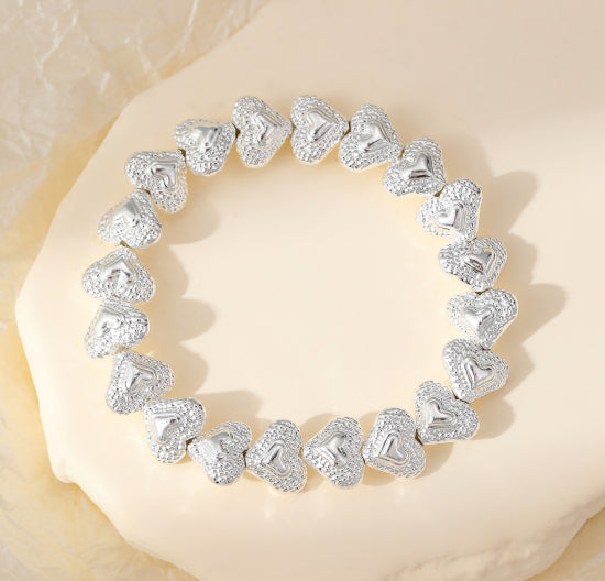 Gracee Jewellery Silver Heart Bracelet