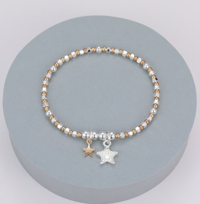 Gracee Jewellery Gold & Silver Beaded Stars Bracelet