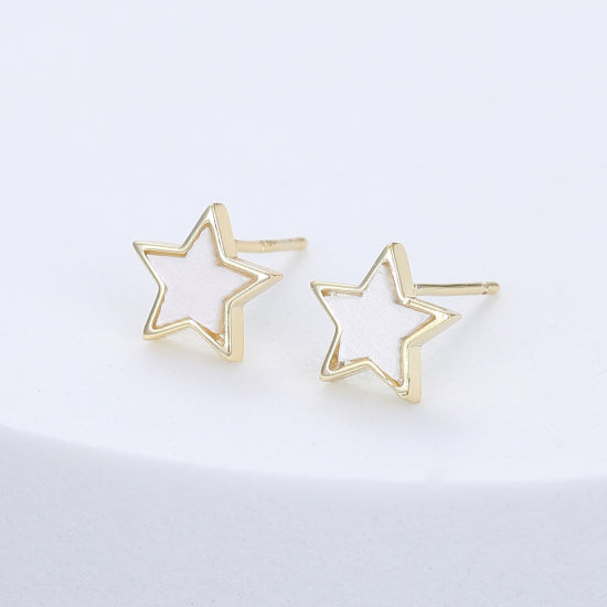 Gracee Jewellery Star Gold Stud Earrings