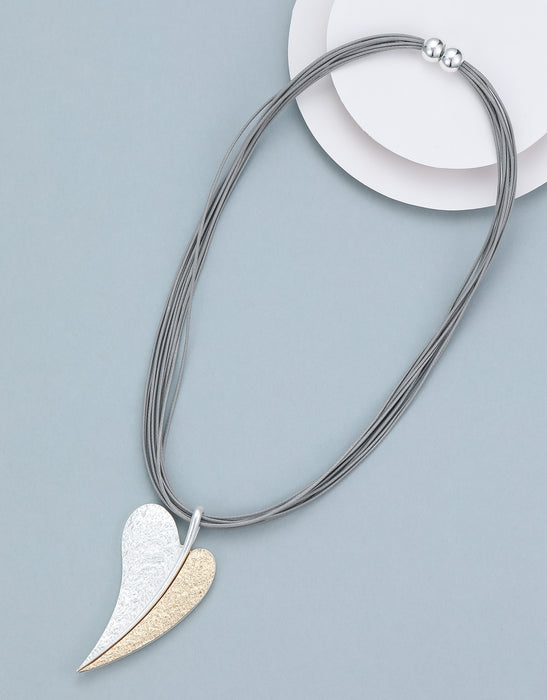 Gracee Jewellery Large Leaf Gold Necklace