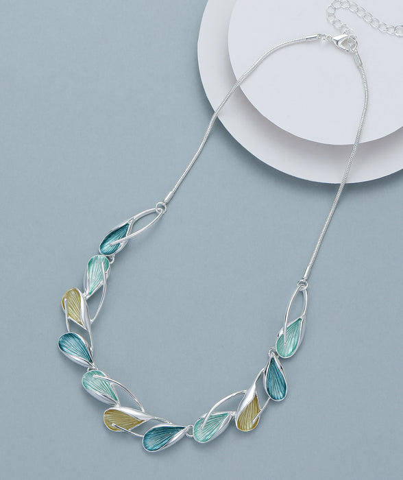 Gracee Jewellery Teardrop Shaped Silver Necklace
