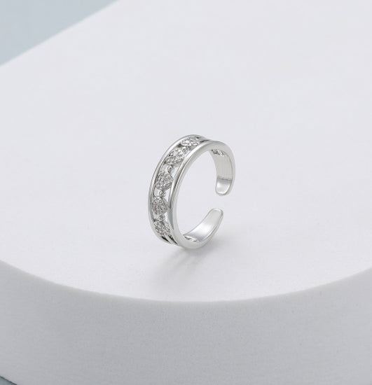 Gracee Jewellery Crystal Silver Ring