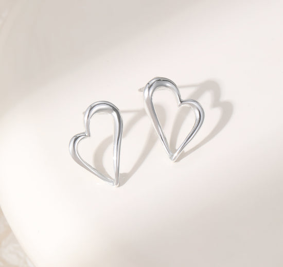 Gracee Jewellery Silver Heart Earrings