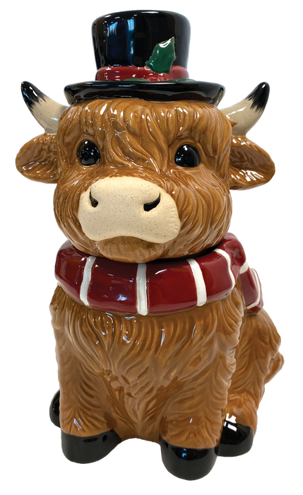 Grandma Wild's Ceramic Festive Highland Cow Jar 100g
