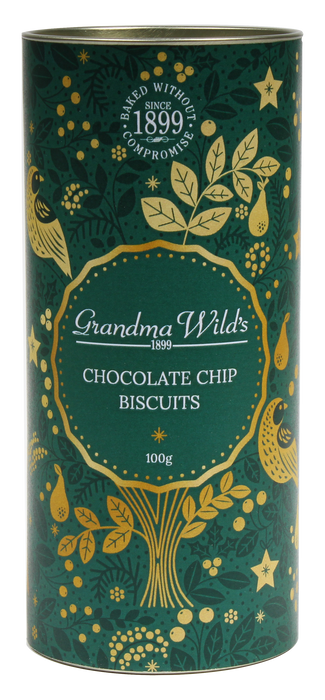 Grandma Wild's Christmas Pudding Biscuit Green Tube