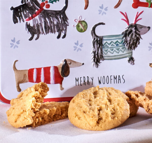 Grandma Wild's Christmas Dogs Merry Woofmas Ginger & Chocolate Chip Biscuit Tin