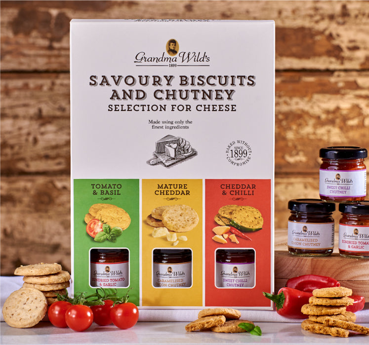 Grandma Wild's Savoury Biscuits & Chutney Selection Box