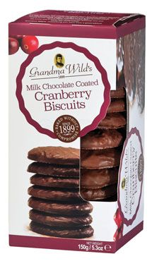 Grandma Wilds Milk Chocolate Coated Cranberry Biscuits