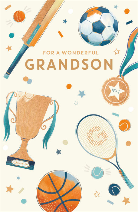 UKG For A Wonderful Grandson Birthday Card