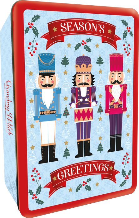 Grandma Wild's Nutcracker Embossed Biscuit Tin