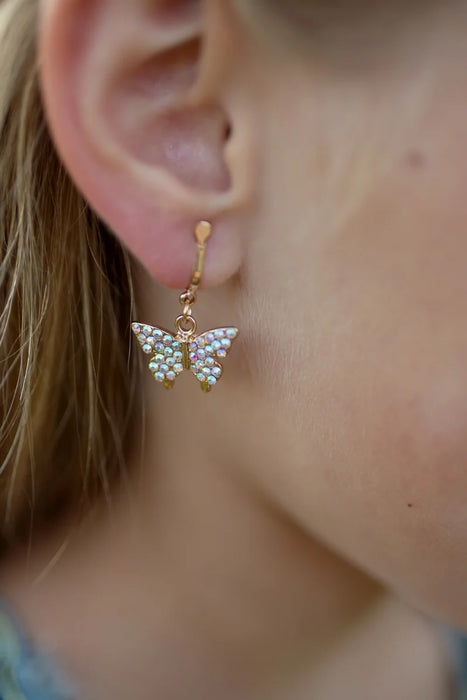 Great Pretenders Boutique Butterfly Or Pearl Clip-on Earrings