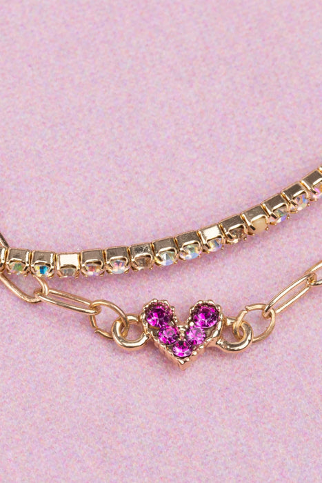 Great Pretenders Boutique Chic Linked With Love Bracelet Set Of 2