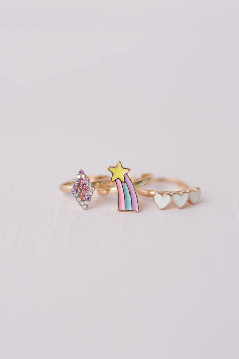 Great Pretenders Boutique Heart Star Ring Set Of 3