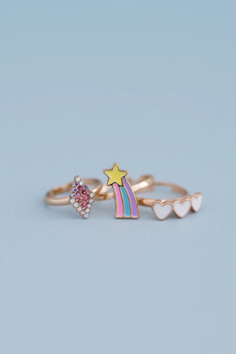 Great Pretenders Boutique Heart Star Ring Set Of 3