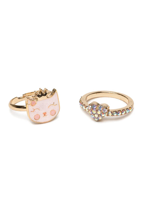 Great Pretenders Boutique Kitty Love Ring Set Of 2