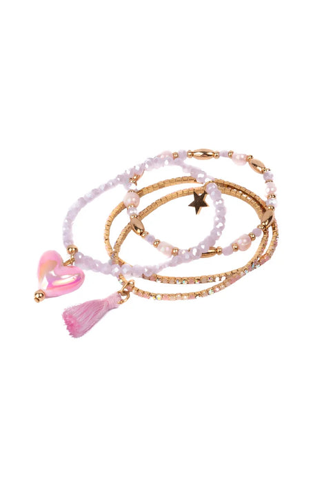 Great Pretenders Boutique Luminescent Love Bracelet Set Of 4