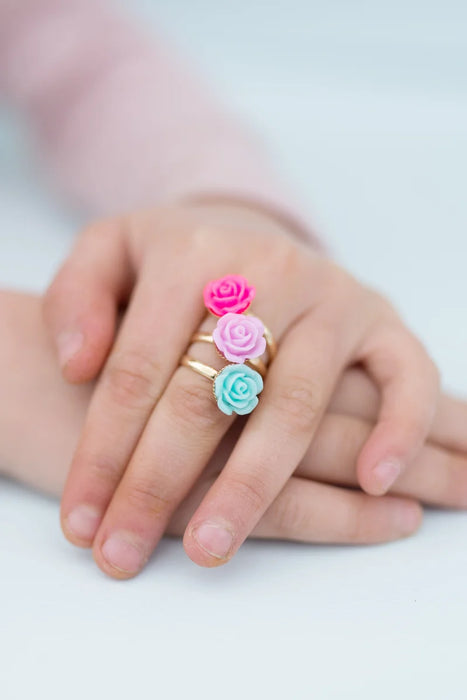 Great Pretenders Boutique Rose Ring & Earring Set