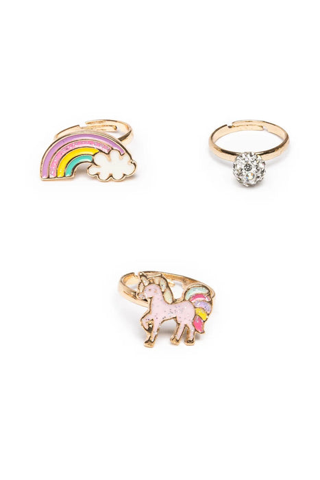 Great Pretenders Boutique Unicorn Rainbow Ring Set Of 3
