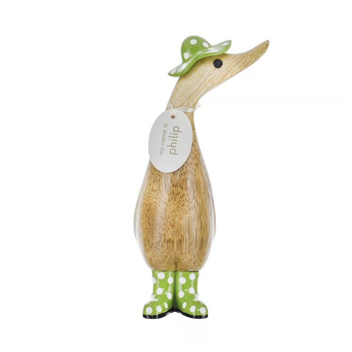 Dcuk Natural Wooden Spotty Hat And Boots Ducky
