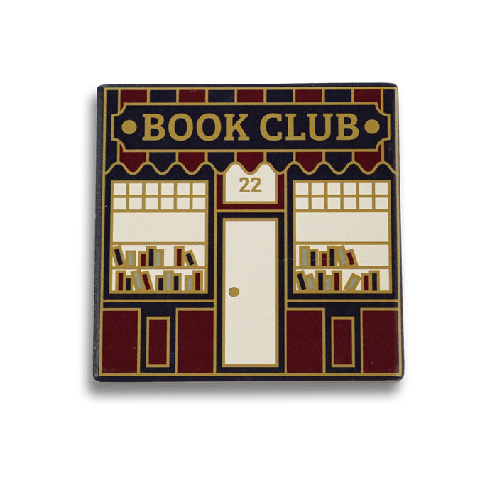 Half Moon Bay Coaster Ceramic Square - Pulteney Press (Book Club)
