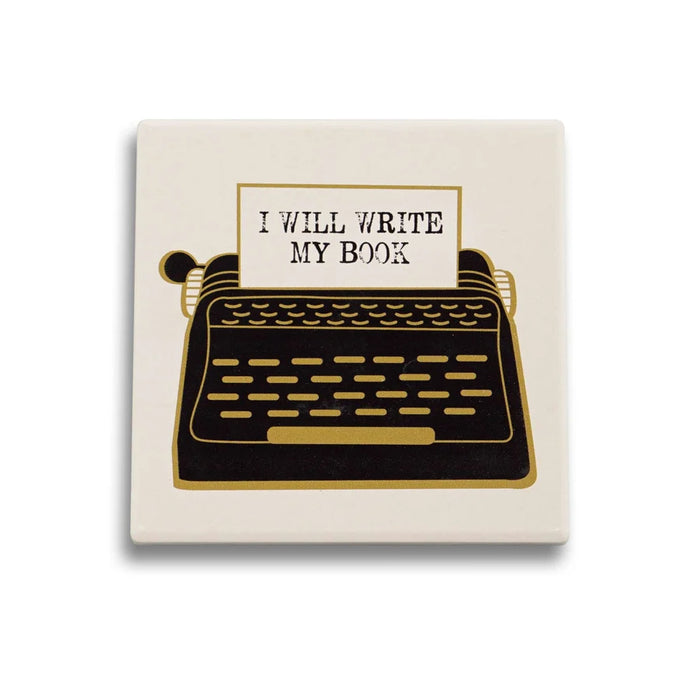 Half Moon Bay Coaster Ceramic Square - Pulteney Press (I Will Write)