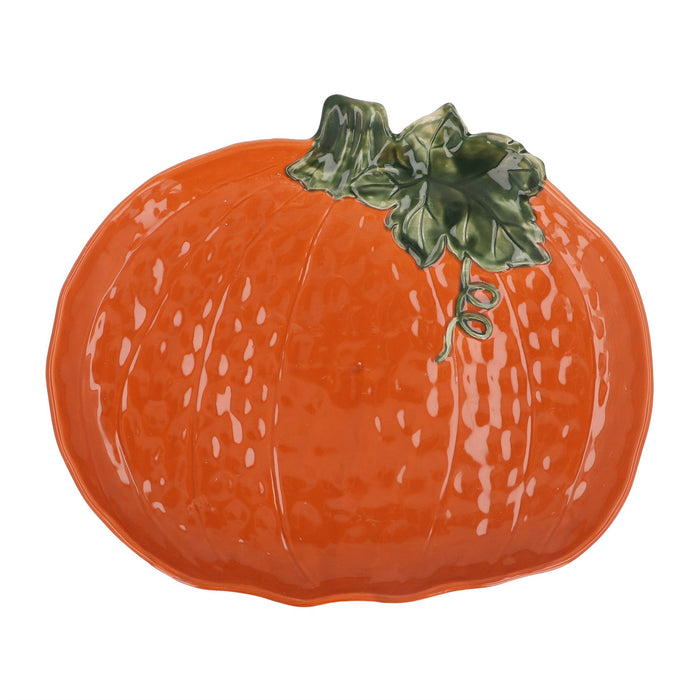 Gisela Graham Orange Ceramic Pumpkin Platter 36cm